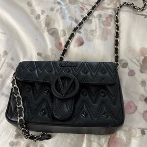Valentino Black Quilted Crossbody Bag